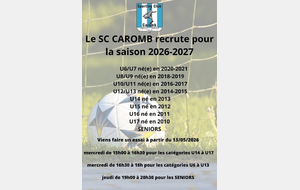 SAISON  2026/2027  Catégories d'Age