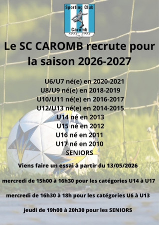 SAISON  2026/2027  Catégories d'Age