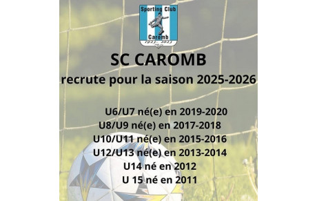Recrutement  Pour  La  Saison  2025-2026